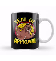 Funny Seal Of Approval Cute Seal Pun Kupa Bardak Porselen
