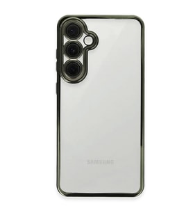 Samsung Galaxy S24 Fe Kılıf Kamera Korumalı Lensli Silikon - Yeşil