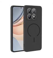 Xiaomi Mi 14T ile Uyumlu Kılıfı Silikon M-Safe Şarj Özellikli Kamera Lens Korumalı Mat Renkli İnce Kapak Meta Siyah