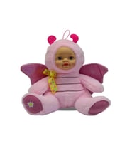 Bebek Yüzlü Sevimli Kelebek Peluş Oyuncak 35 cm Pembe