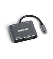 Hytech HY-USBC83 4K@30Hz Gri Metal 2xUSB3.0, 1xUSB