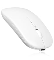 Samsung Galaxy Tab A7 SM-T500 Tablet İçin Uyumlu Bluetooth+2.4Ghz Kablosuz Şarjlı Mouse (Beyaz)