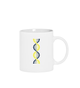 Sarı Lacivert Dna Beyaz Kupa Bardak