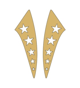 Cg Gold Yıldızlı Çamurluk Yan Sticker