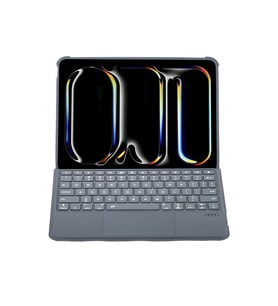 Apple T5504D iPad Pro 11 (2024) Kılıf Palermo Ledli Klavyeli Standlı Tablet Kılıfı - Siyah