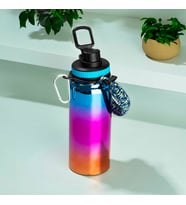 Cooker 1395-2 Paslanmaz Çelik Sızdırmaz Çift Katmanlı Taşıma Askılı Çay Kahve Termosu Mavi 700 ml