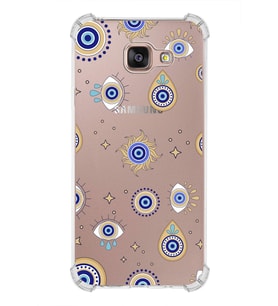 PrintiFy Samsung Galaxy A72 Uyumlu Nazar Boncuğu 5 Baskılı Şeffaf Köşe Korumalı Antişok Kılıf
