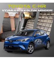 Toyota CH-R Antrasit Renk Tay Tüyü Cepli & Terletmez Sırtlı Oto Koltuk Minder Seti - Koltuk Koruma Kılıfı (ÖN & ARKA TAM SET)