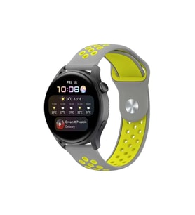 Newface Watch 22mm Spor Delikli Kordon - Gri-Yeşil