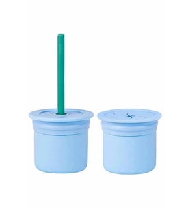 Ham+Hüp Pipetli Silikon Bardak Seti Mineral / Aqua Green