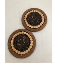 El yakması Ahşap Bardak Altlığı