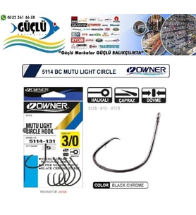 Owner 5114 Mutu Light Bc Olta İğnesi No:3/0