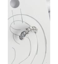 Pirinç Gümüş Renk Zirkon Taşlı Kıkırdak Model Kadın Küpe - TJ-BKP10550