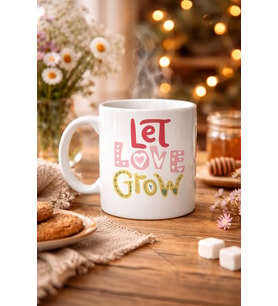 Northcity Let Love Grow Tasarımlı Porselen Kupa – Sevgi Temalı Özel Hediye Kupası
