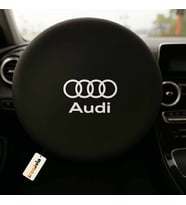 Audi Marka Araba Direksiyon Kılıfı Siyah  Direksiyon Koruyucu Penye Kumaş Kaplama