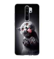 PrintiFy Xiaomi Redmi Note 8 Pro ile Uyumlu 1mm Slim Fit Kedi 2 050c Baskılı Şeffaf  Kılıf