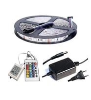 Winboss 5mt Rgb Şerit Led Slikonlu Adaptör Uzaktan Kumanda Tak Çalıştır