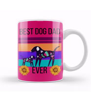 BEST DOG DAD EVER Fathers Day Gift 2021 Kupa Bardak Porselen
