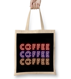 Funny Coffee Drinks Art Lover Gift Quote Bez Çanta Uzun Saplı