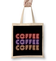 Funny Coffee Drinks Art Lover Gift Quote Bez Çanta Uzun Saplı