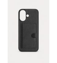 iPhone 17 Kartlıklı Standlı Lüx Kılıf Siyah