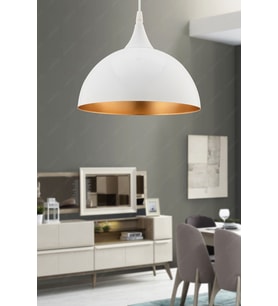 Modern 26 cm Beyaz Sarkıt Avize, Salon, Mutfak, Cafe, Dekoratif Aydınlatma