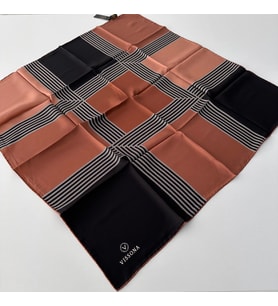 Vissona Twill İpek Eşarp Kahverengi IPK4103