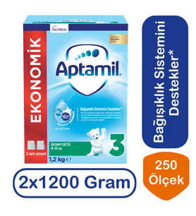 Aptamil Devam Sütü 3 Numara 1200 gr 2 li Paket