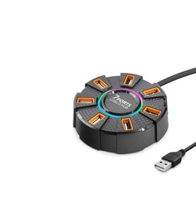 USB Hub RGB 7 Port 480 Mbps 1.2 m Siyah HDX7035