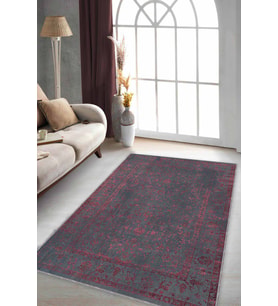 Pembe Vintage Kaymaz Tabanlı Makinede Yıkanabilir Halı KR025 - 100 x 160 cm