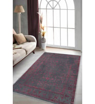 Pembe Vintage Kaymaz Tabanlı Makinede Yıkanabilir Halı KR025 - 100 x 160 cm