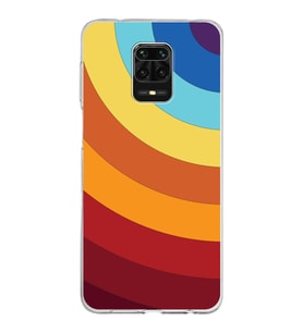 Xiaomi Redmi Note 9 Pro Uyumlu Kapak Renk Cümbüşü Tasarımlı Şeffaf Silikon Kılıf