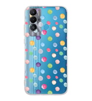 PrintiFy Teco Pova Neo ile Uyumlu 1mm Slim Fit Water Color 6 Baskılı Şeffaf  Kılıf