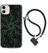 Apple iPhone 11 12 13 Mini Kılıf Boyun Askılı Silikon Sarmaşıklar 1675