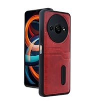 Xiaomi Redmi A3 4g Kılıf Sara Kartvizitli Deri Kılıf - Kırmızı