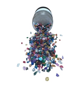 Epoksi Çalışmalarınız İçin Parlak Cam Kırıkları 4-8 mm KARIŞIK 100 gr