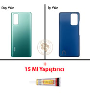 Xiaomi Redmi Note 10 Pro Aurora Yeşili Arka Pil Kapağı Batarya Kapağı + B-7000 Yapıştırıcı