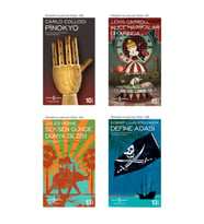 Pinokyo + Alice Harikalar Diyarında + Define Adası + Seksen Günde Dünya Gezisi- 4 Kitap Set