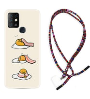 INFINIX Hot 8 9 10 11S Hot 10 Play 10T Kılıf Boyun Asklı Rasta Silikon Sweety Egg 1322