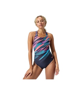 Speedo Speedo Digi Plmt Mdlt Af Navy Kadın Yüzücü Mayosu 8-00305518178 Lacivert