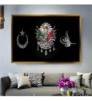 Altın Çerçeveli dekoratif tablo l1063 (Gold)