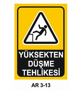 İŞ GÜVENLİĞİ UYARI LEVHASI 1 ADET PVC 21 X 29CM