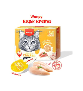 Wanpy Tavuklu Kaşıklı Sıvı Kedi Ödül Maması 10*16 gr
