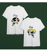 Power Puff Girls Tasarımlı Tişört Kişiye Özel ( Unisex - Büyük - Çocuk )