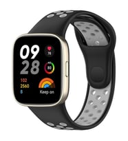 Xiaomi Redmi Watch 3 Spor Delikli Kordon (SAAT DEĞİLDİR) - Siyah-gri