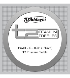 D'Addario T4601 T2 Series Klasik Gitar Tek Teli - 1. Tel Mi/E (Aksesuar)  Titanium Tiz Tel Teknolojisi, Parlak ve Modern Ton Karakteri, Üstün Projeksiyon ve Pürüzsüz Hissiyat