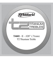 D'Addario T4601 T2 Series Klasik Gitar Tek Teli - 1. Tel Mi/E (Aksesuar)  Titanium Tiz Tel Teknolojisi, Parlak ve Modern Ton Karakteri, Üstün Projeksiyon ve Pürüzsüz Hissiyat