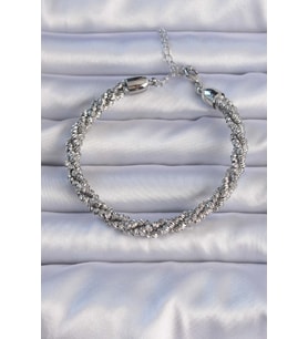 Pirinç Gümüş Renk Sarmal Model Bileklik 5886 - GLST3518-1131