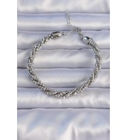 Pirinç Gümüş Renk Sarmal Model Bileklik 5886 - GLST3518-1131