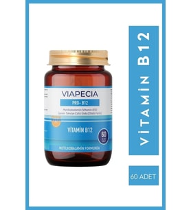Viapecia Hafıza ve Sinir Sağlığı İçin B12 Vitamin Takviyesi Metilkobalamin 60 Tablet